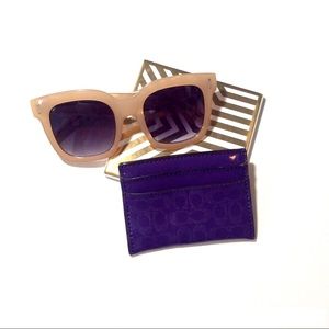Coach Card Case / Wallet and Pink Sunglasses